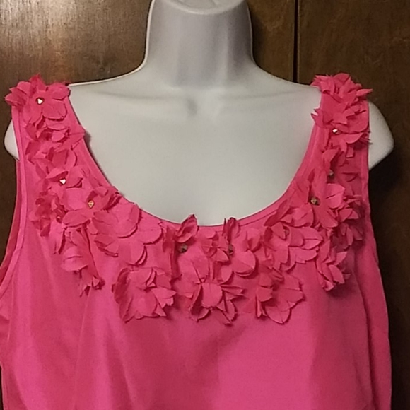 NWT KATE SPADE SILK FUCHSIA FLORAL TANK - Picture 2 of 9